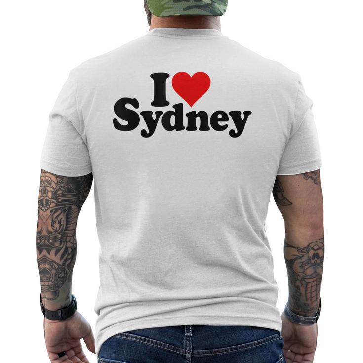 I Love Heartydneyyd Namee Australia メンズTシャツ バックプリント