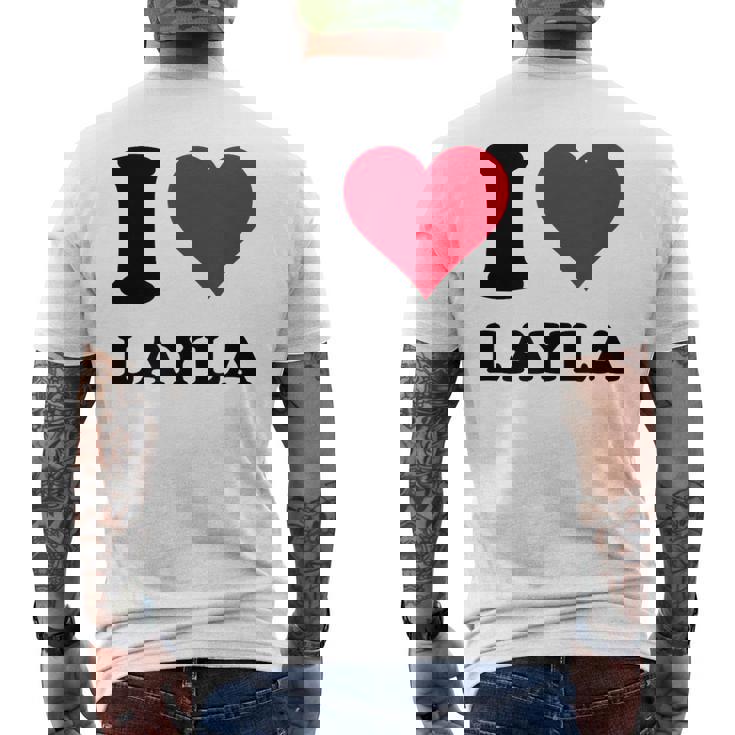 I Love Layla メンズTシャツ バックプリント