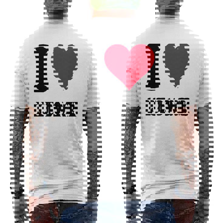 I Love Ludomir メンズTシャツ バックプリント