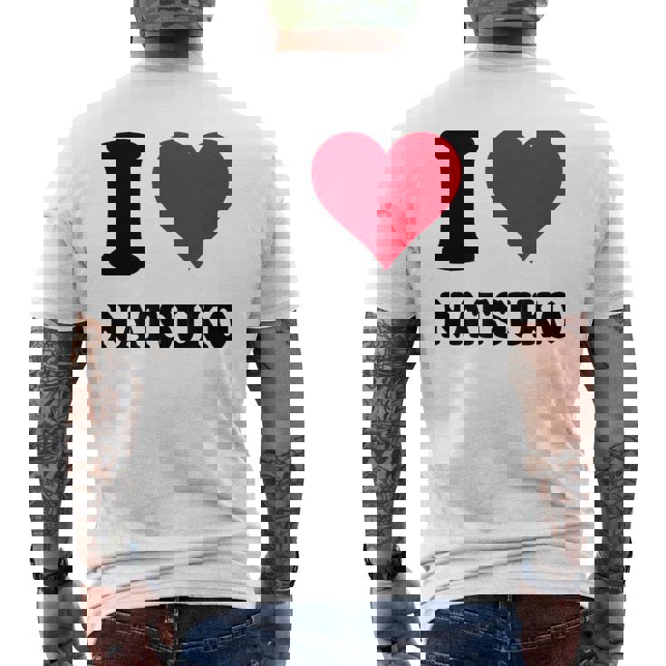 I Love Natsuko メンズTシャツ バックプリント