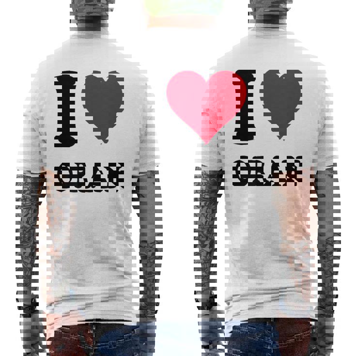 I Love Oran メンズTシャツ バックプリント