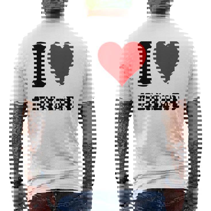 I Love Thailand メンズTシャツ バックプリント