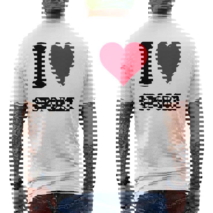 I Loveports メンズTシャツ バックプリント