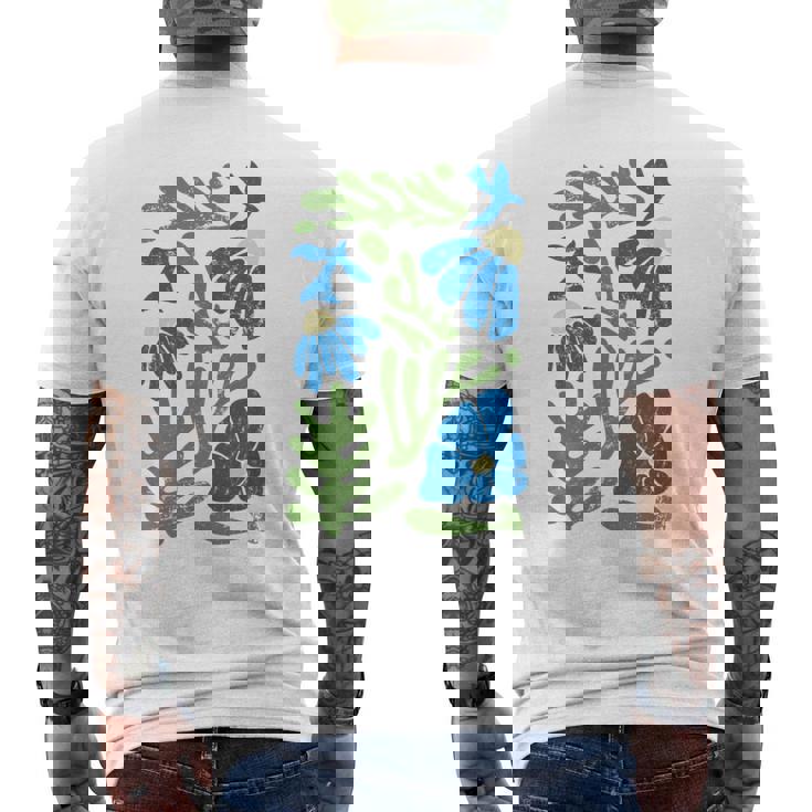 Matisse 抽象 秋 造花 美的 ペイント 長袖tシャツ メンズTシャツ バックプリント