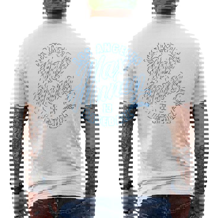 Max Muncy ロサンゼルス 野球 ヴィンテージ 筆記体 Mlbpa メンズTシャツ バックプリント