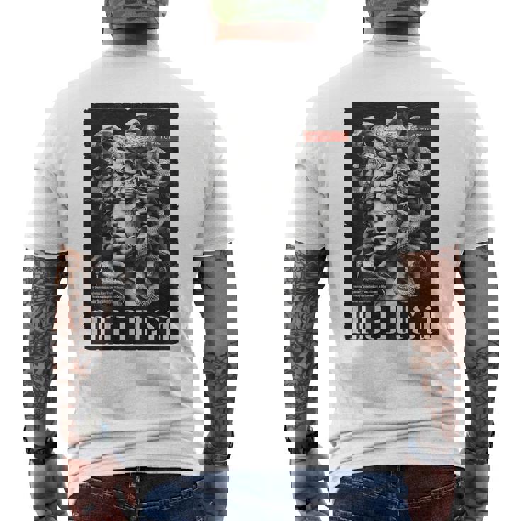 Medusa Backprint 女神の蛇 ギリシャ神話 バックプリント メデューサ メンズTシャツ バックプリント