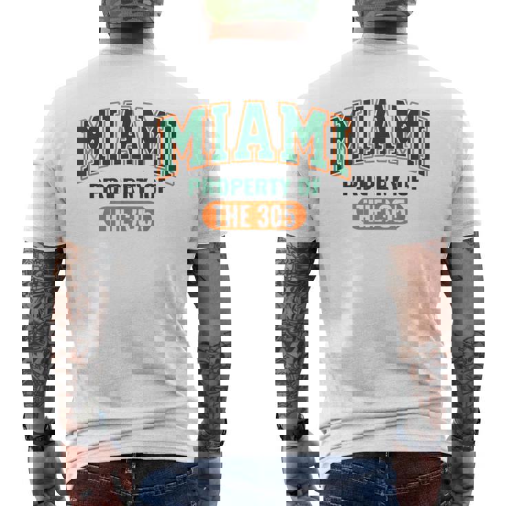 Miami Property 305 ストリートウェア マイアミシティカルチャースタイル メンズTシャツ バックプリント
