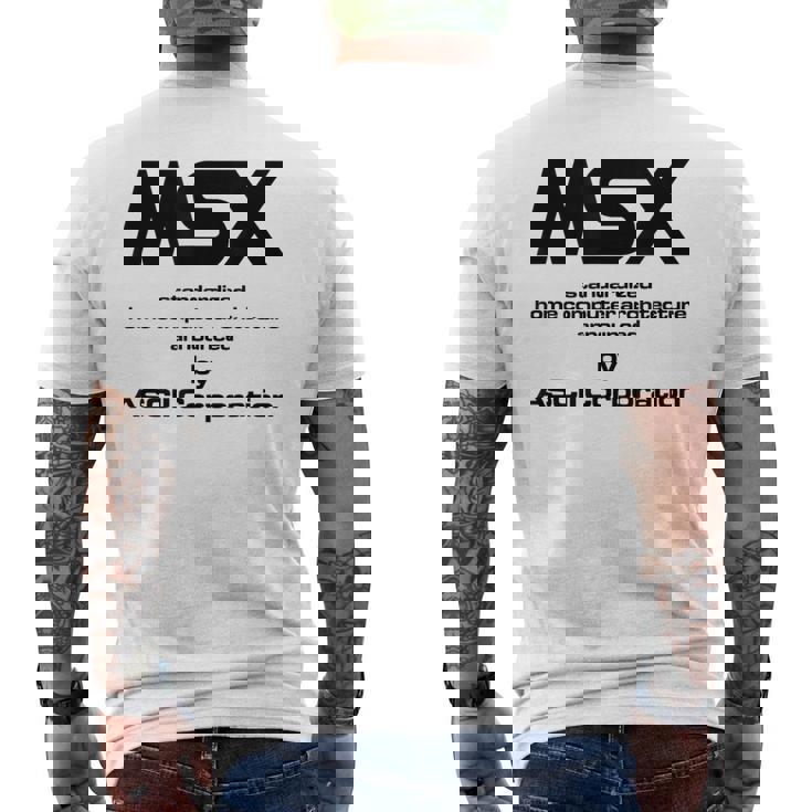 Msx コンピューター メンズTシャツ バックプリント