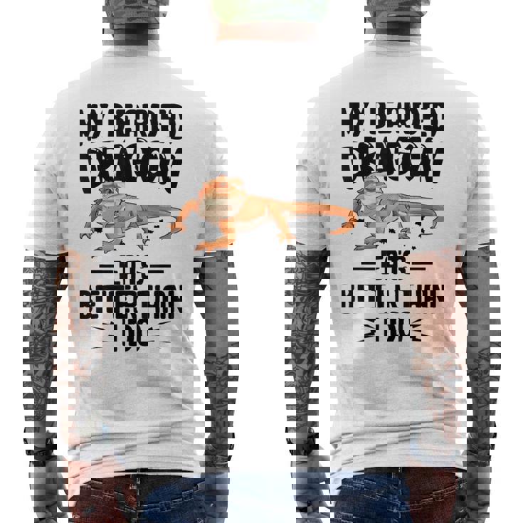 My Bearded Dragon Eats Better Than I Do トカゲ爬虫類 メンズTシャツ バックプリント