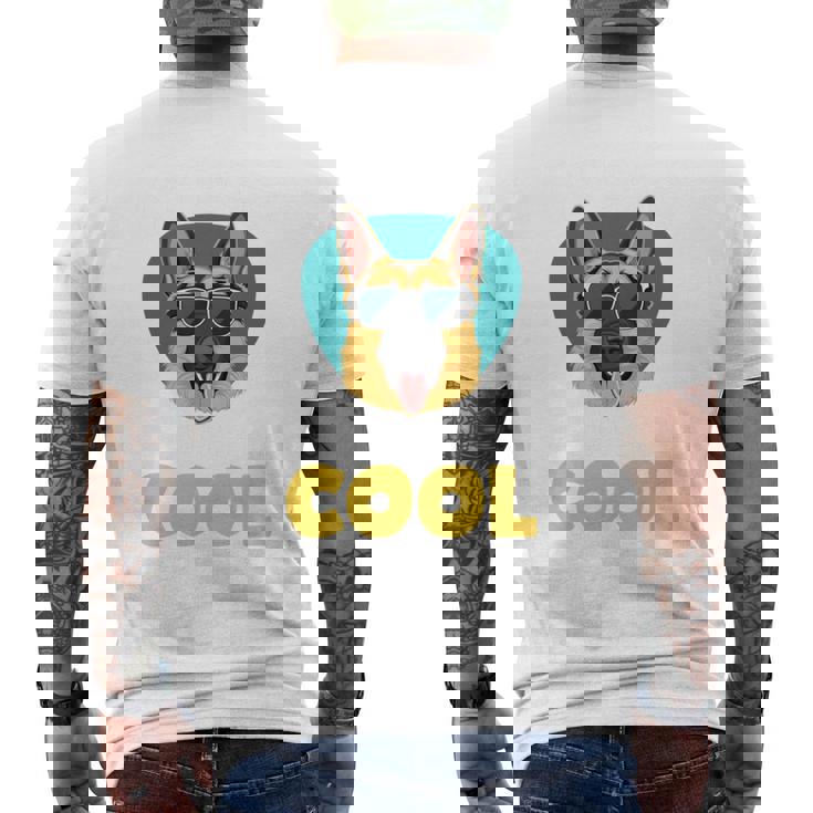 My Dog Thinks I'm Cool サングラス ジャーマンシェパード ドッグオーナー 長袖tシャツ メンズTシャツ バックプリント