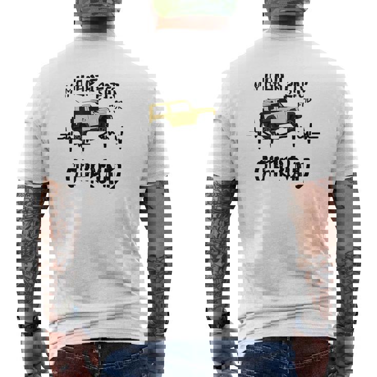 My Heart Beats For オフロード 4X4 Jb74 Gj 4Wd ファンアイボリー メンズTシャツ バックプリント
