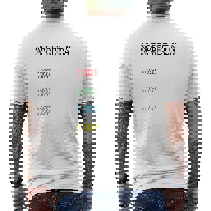 My Perfect Day、サッカー 長袖tシャツ メンズTシャツ バックプリント