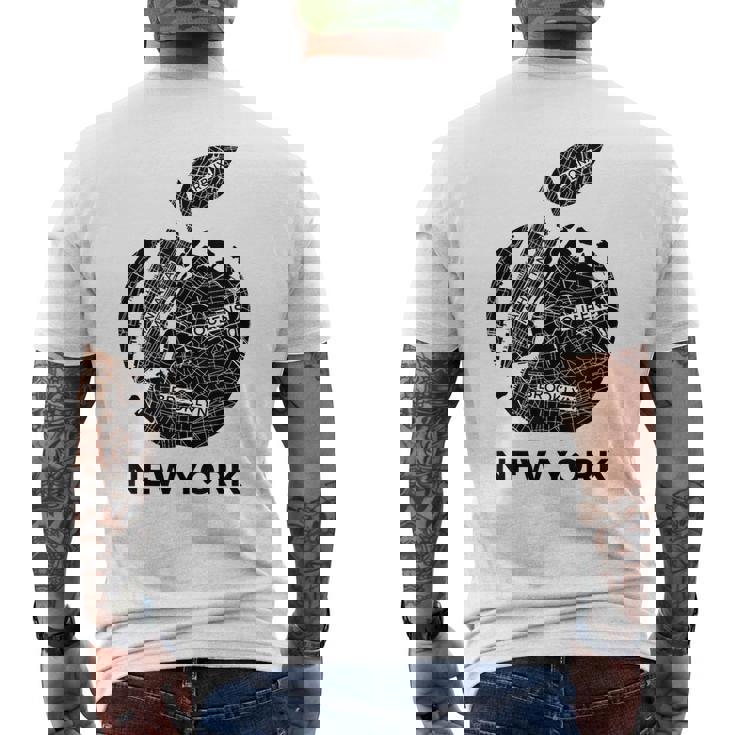 New York City The Big Apple Graphic New York City メンズTシャツ バックプリント