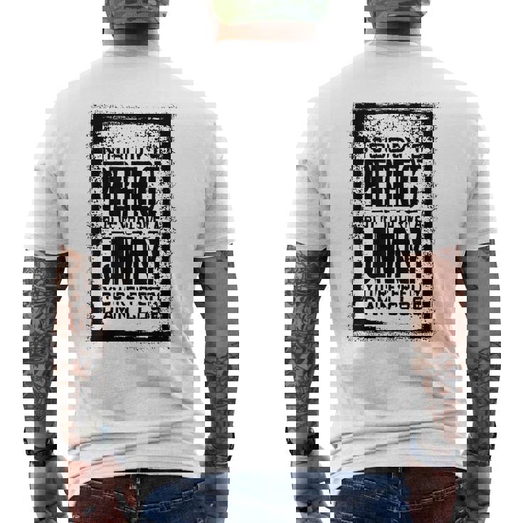 Niemand Is Perfect Jimny オフロード 4X4 アドベンチャー 4Wd Gj Hj Fj メンズTシャツ バックプリント