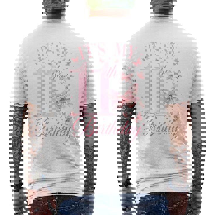Niños Camisa De Cumpleaños Número 11 Para Niñas De 11 Años De Edad Diseño De Mariposa Camiseta Hombre Estampado Espalda