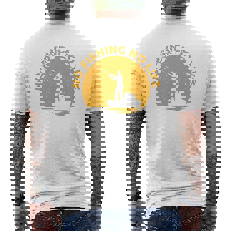 No Fishing No Life 釣り フィッシング ロゴ プリント 長袖tシャツ メンズTシャツ バックプリント