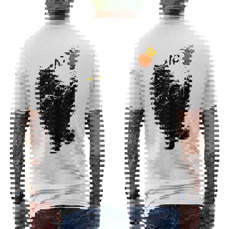 No Kings In America Black Cat Men's T-shirt Back Print