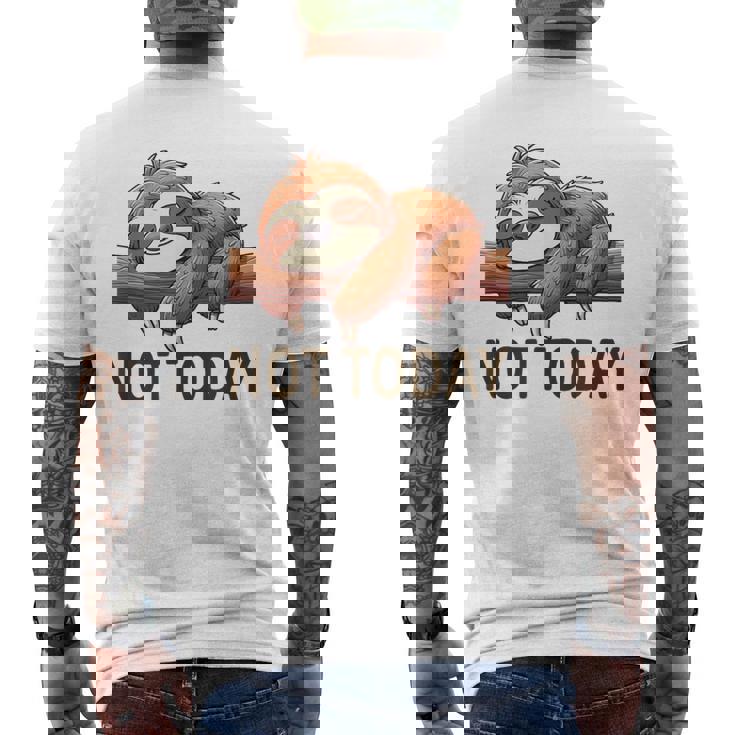 Not Todayloth 今日はナマケモノ メンズTシャツ バックプリント