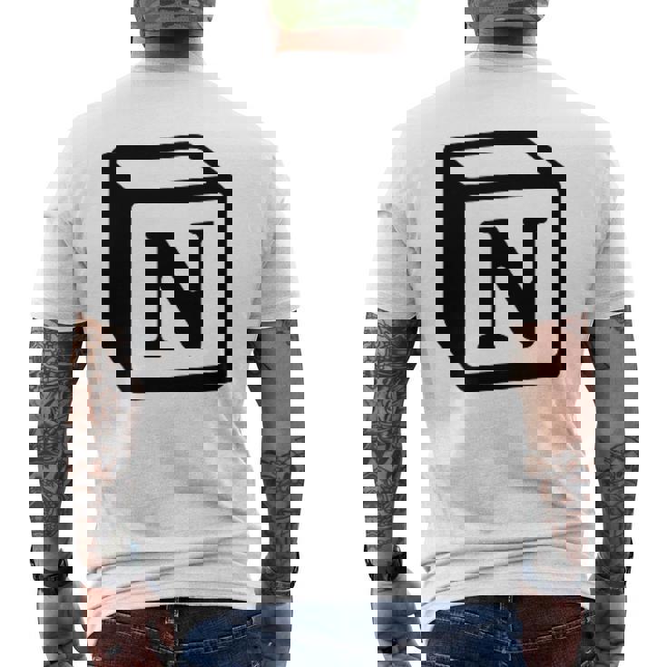 Notion アプリ All Notion Lovers Notion Aesthetic Notionユーザー メンズTシャツ バックプリント