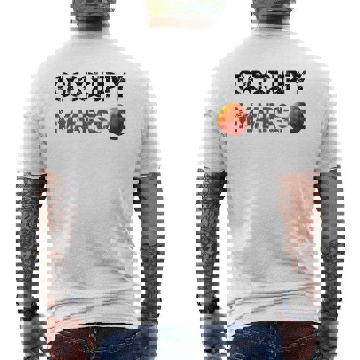 Occupy Mars 公式スペース Nasa 火星ミッション メンズTシャツ バックプリント