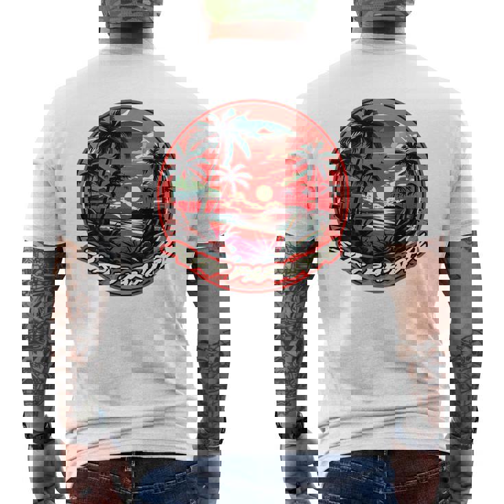 バックプリント Onlyurf Paradise クール サーファー ビーチ オーシャン メンズTシャツ バックプリント