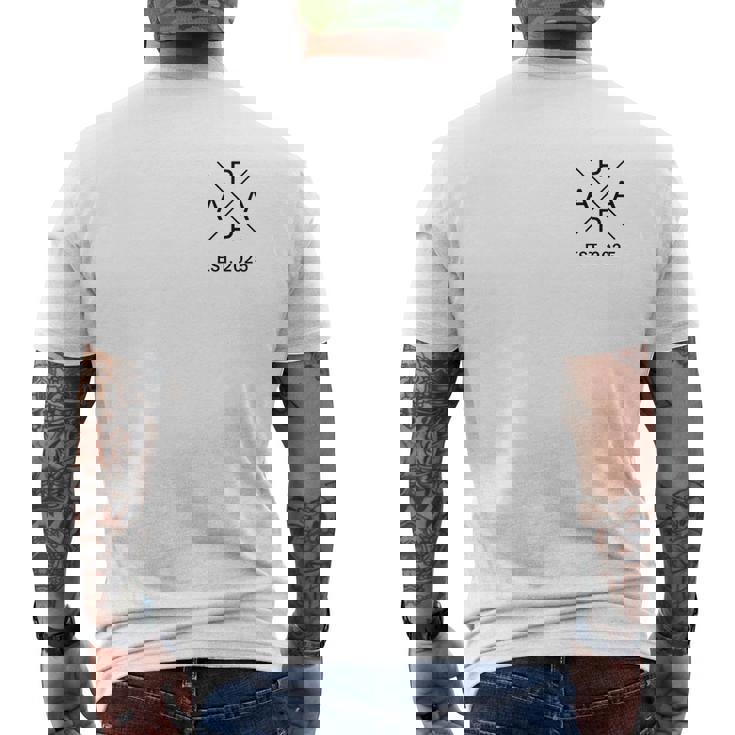 Papa Est 2025 Grandpa To Be 父の日 新パパ 祖父 メンズTシャツ バックプリント