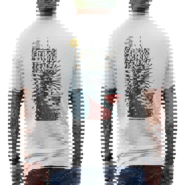 Party In The Usa 自由の女神シャツ 面白い 7月4日 メンズTシャツ バックプリント