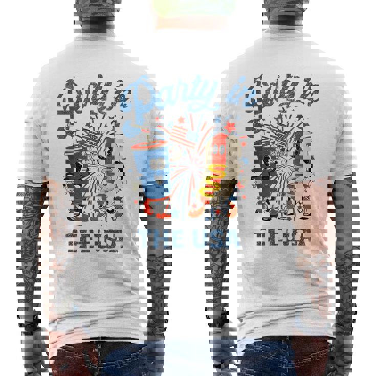 Party In The Usa Hot Dog Lover Usa 4Th Of July Men's T-shirt Back Print