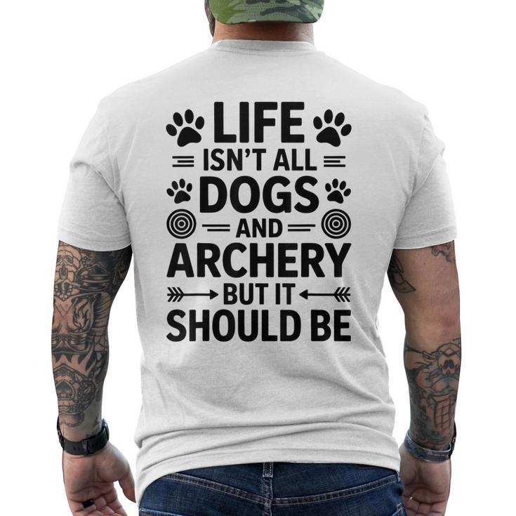 Perros Y Tiro Con Arco Arquero Divertido Tiro Con Arco Camiseta Hombre Estampado Espalda