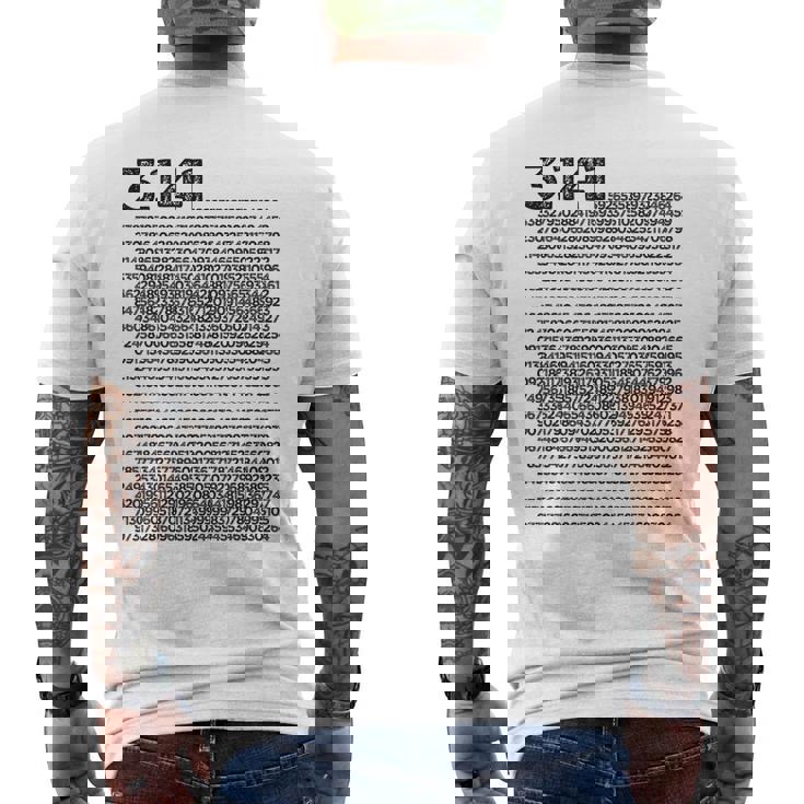 Pi 314 Pi 数字記号 数学 科学ギフト メンズTシャツ バックプリント
