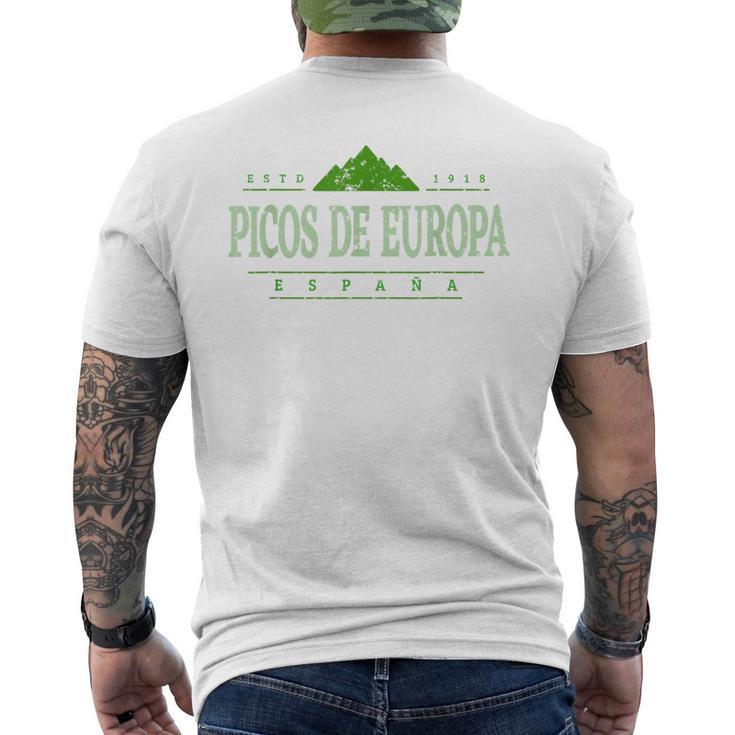 Picos De Europa España Retro Picos De Europa España Montaña Camiseta Hombre Estampado Espalda