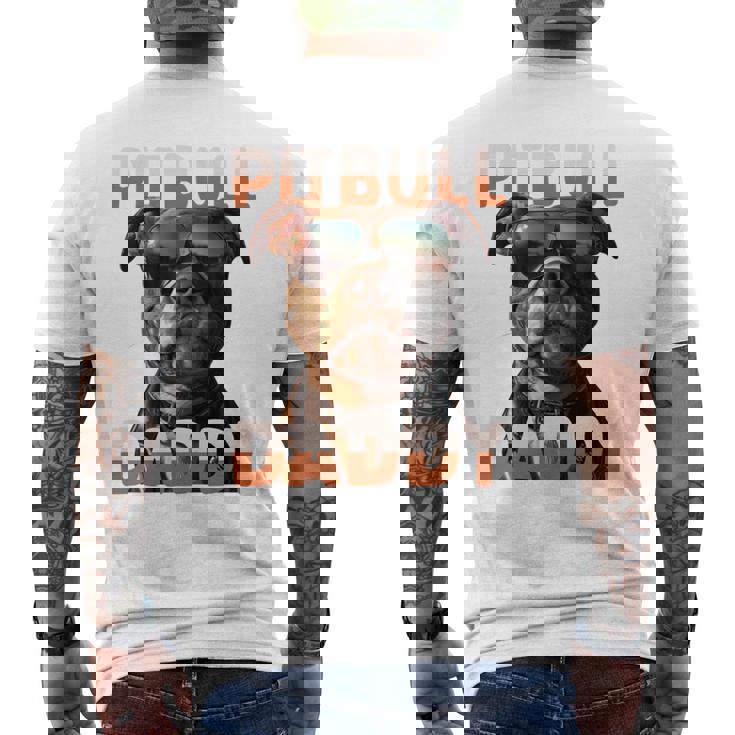 Pitbull Daddyピットブル・パパ・ヴァタータグ アメリカン・ピット・ブル・テリア・パパ 長袖tシャツ メンズTシャツ バックプリント