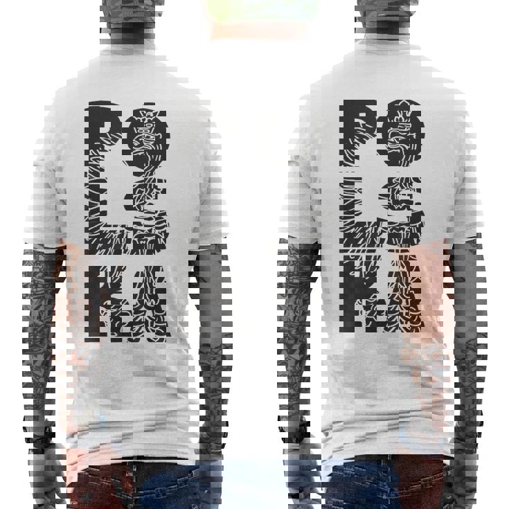 Polska Flag Eagle Polski Pride ポーランドヘリテージデザイン メンズTシャツ バックプリント