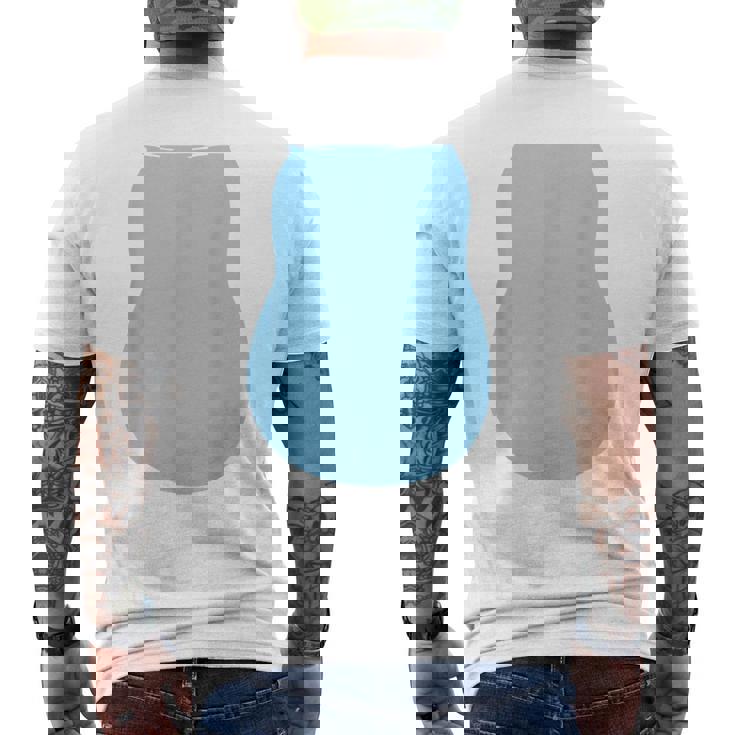 Pretend Alien Dog Costume Halloween Blue Alien Dog Costume Men's T-shirt Back Print