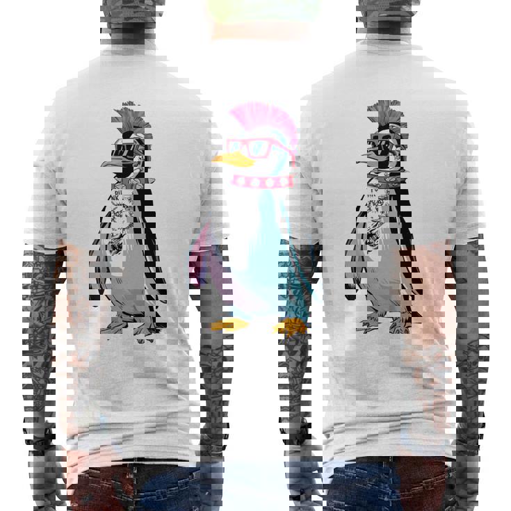 Punkuin 面白い パンクロック パンクロック ペンギン 長袖tシャツ メンズTシャツ バックプリント
