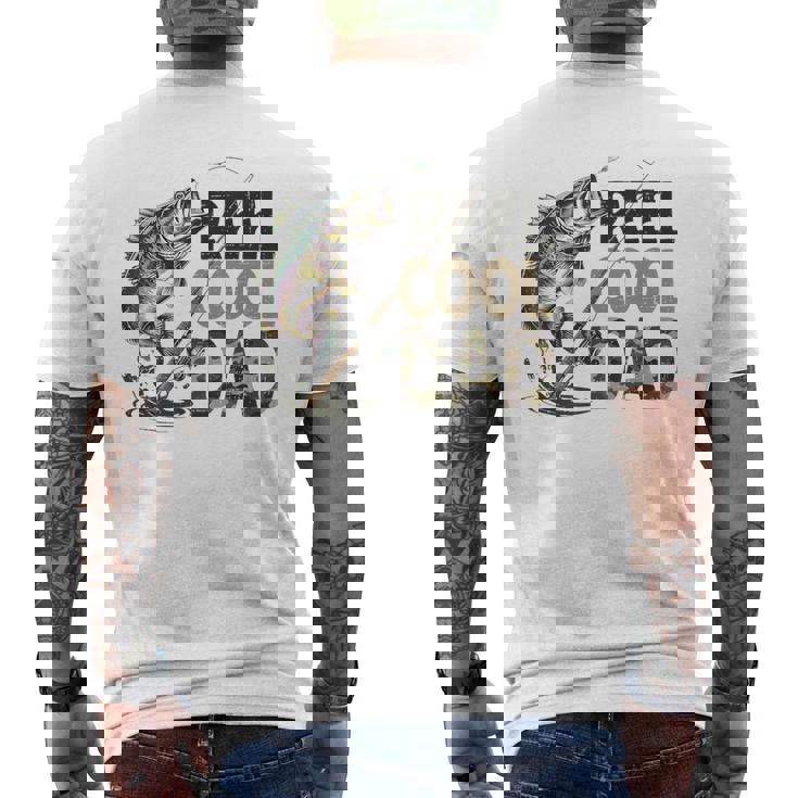 Reel Cool Dad Fishing Papa Father's Day Fisherman Fish Men's T-shirt Back Print