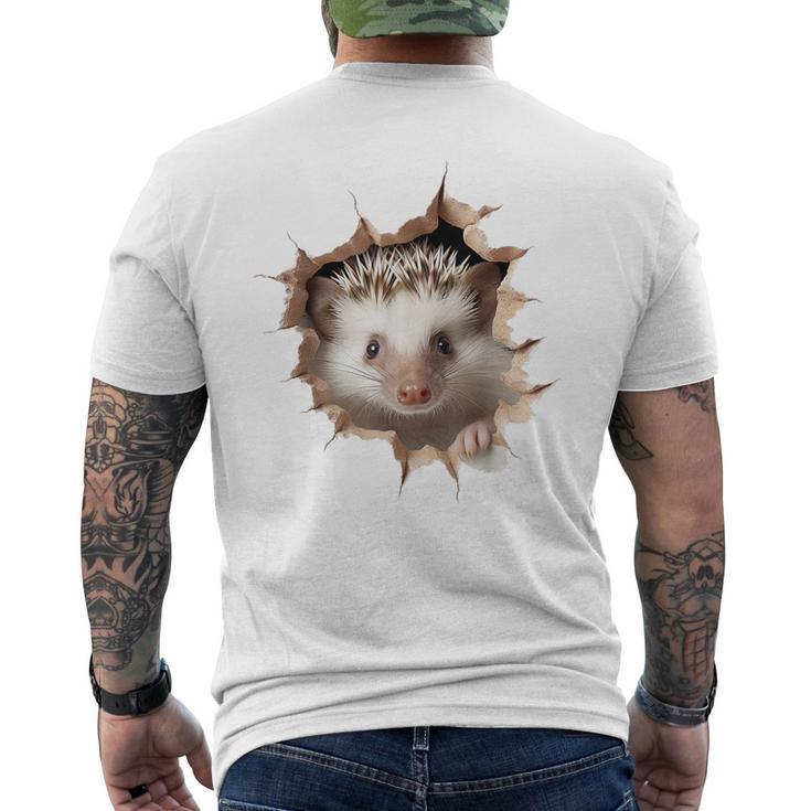 Retrato De Erizo Con Diseño De Animal Y Erizo Camiseta Hombre Estampado Espalda