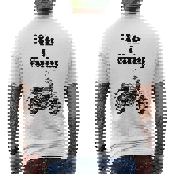 I Ride A Monkey オートバイ ミニバイクシャツ メンズTシャツ バックプリント