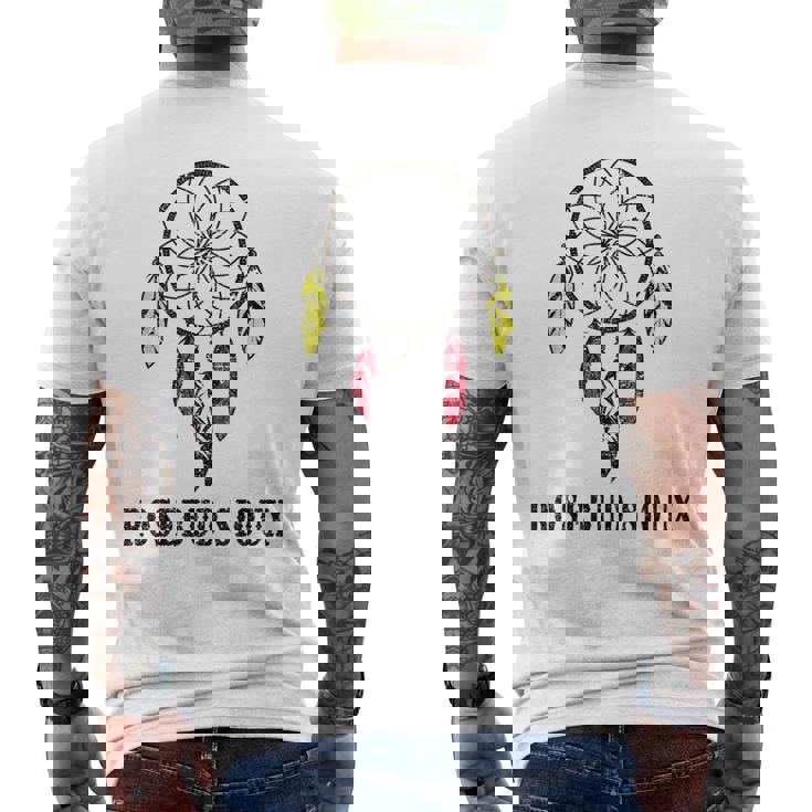 Rosebudioux Tribe Pride ネイティブアメリカン インディアン文化 メンズTシャツ バックプリント