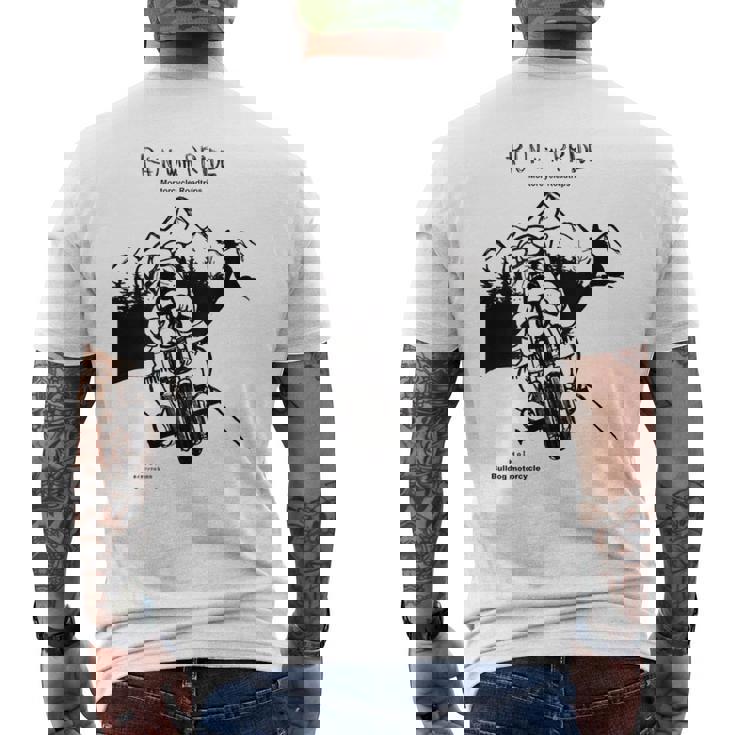 Run With Pride ハーレーブルドッグ メンズTシャツ バックプリント