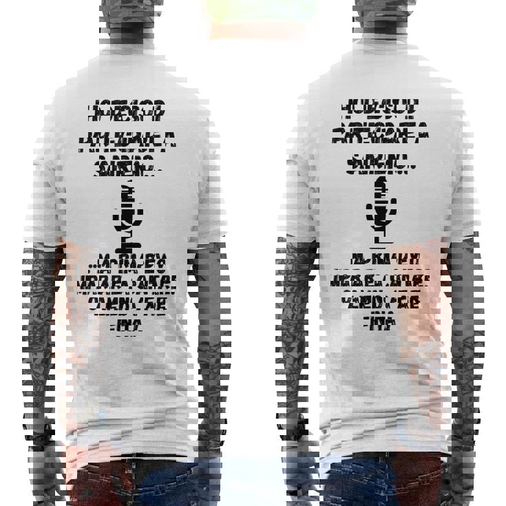 Sanremo 2025 Expression シャツ メンズTシャツ バックプリント