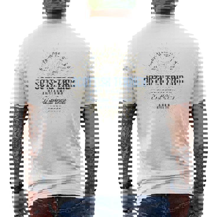 Scottish Terrier ヴィンテージスコティッシュ・テリア メンズTシャツ バックプリント