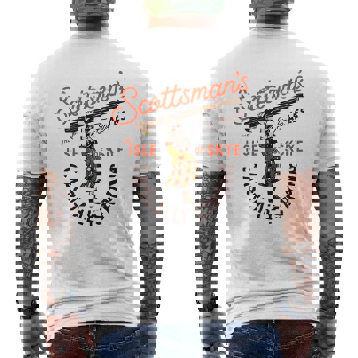 Scottsman's Isle Ofkyecotland Fine Ales メンズTシャツ バックプリント