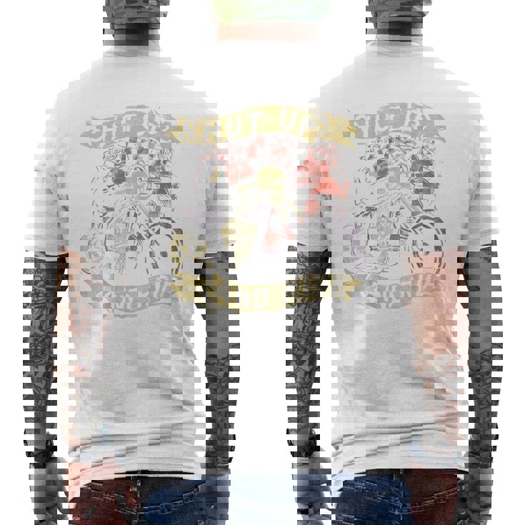 Shut Up And Ride スカルバイクシャツ バイカー グリムリーパー メンズTシャツ バックプリント