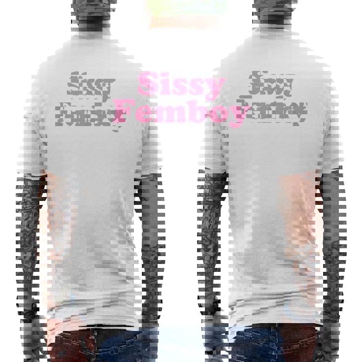 Sissy Femboy Crossdressing Aesthetic メンズTシャツ バックプリント