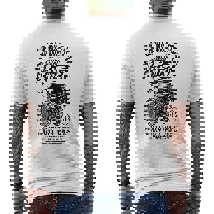 Smyrna Delaware Usa ホットロッド ビンテージスタイル カーデザイン メンズTシャツ バックプリント