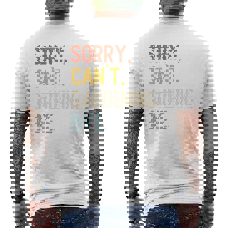 Sorry Can't Gardening Bye 面白いガーデニング愛好家 長袖tシャツ メンズTシャツ バックプリント