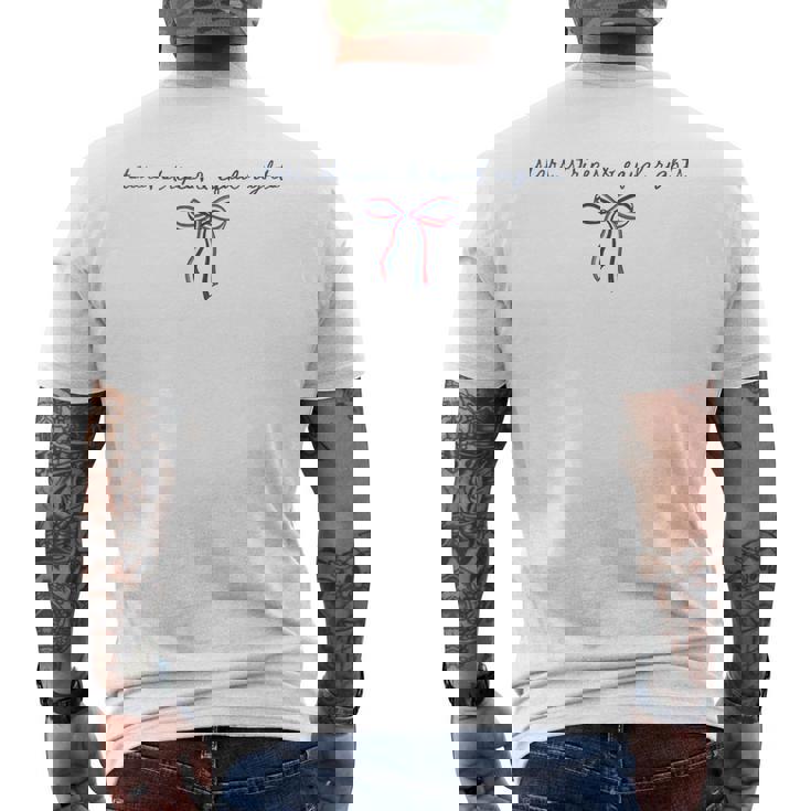 Stars Stripes And Equal Rights Bow Coquette Women's Rights Men's T-shirt Back Print