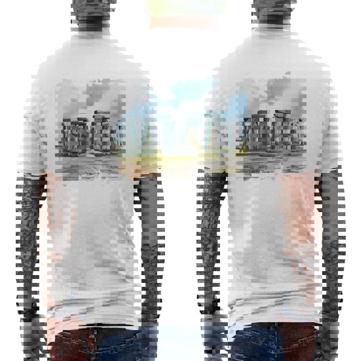 Stonehenge イギリス土産 ストーンヘンジ。 長袖tシャツ メンズTシャツ バックプリント