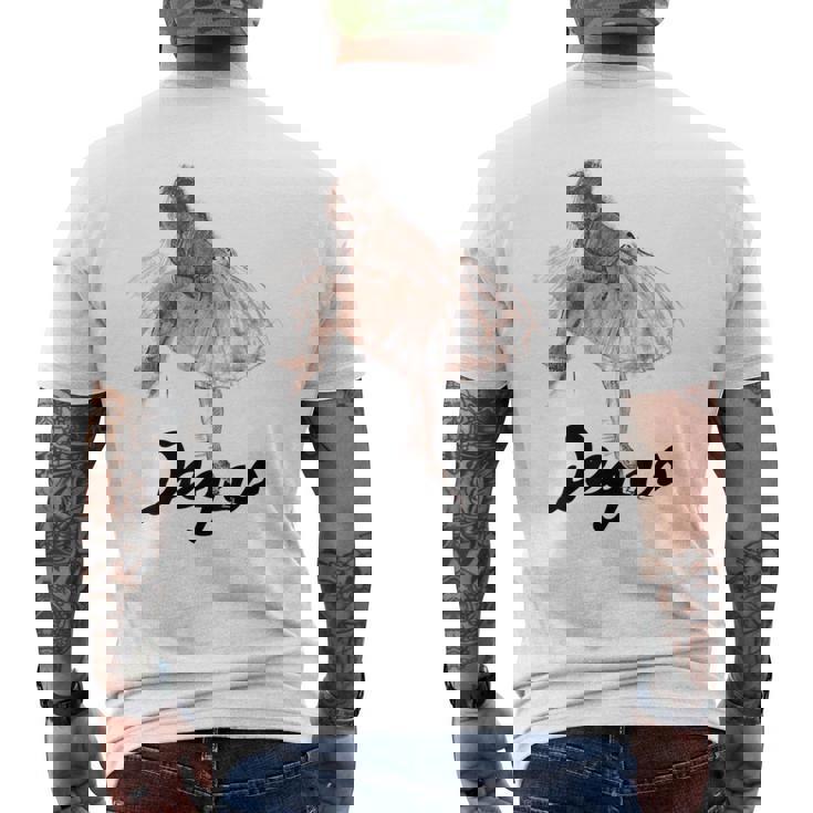 Study Of A Ballet Dancer エドガー・ドガ メンズTシャツ バックプリント